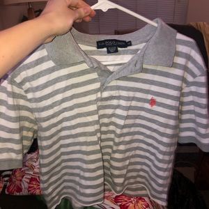 striped polo shirt